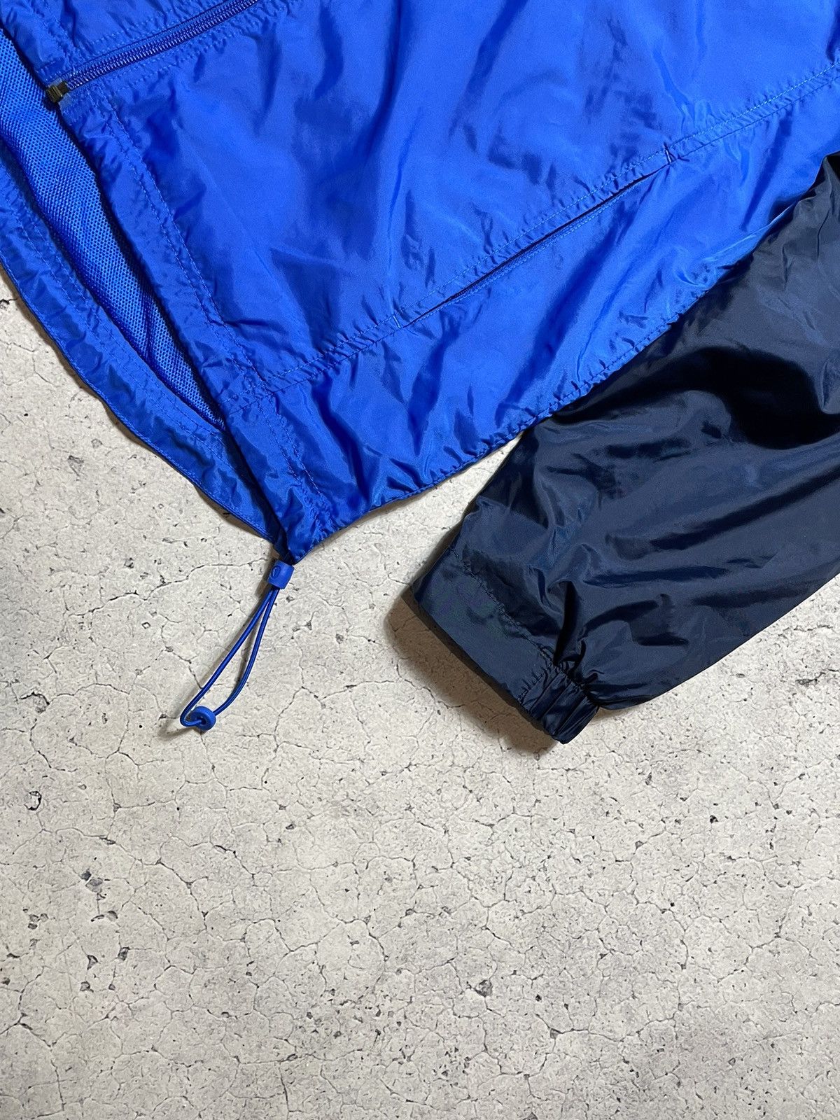 Nike × Vintage Vintage Nylon Blue Nike Swoosh Windbreaker Jacket Y2K Drill Size US S / EU 44-46 / 1 - 4 Thumbnail