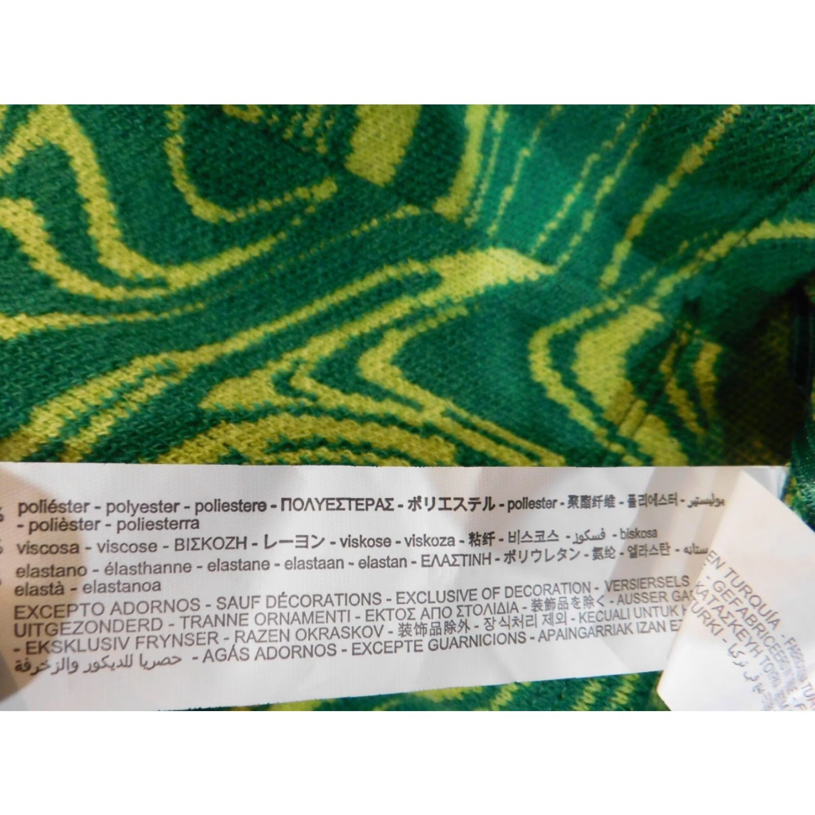 Zara Zara Dress Women Geometric Day Party Casual A-Line Knee Length Green Polyester Crew Neck Zip Raglan Sleeve Stretch Medium M Regular Velvet? Size M / US 6-8 / IT 42-44 - 6 Thumbnail