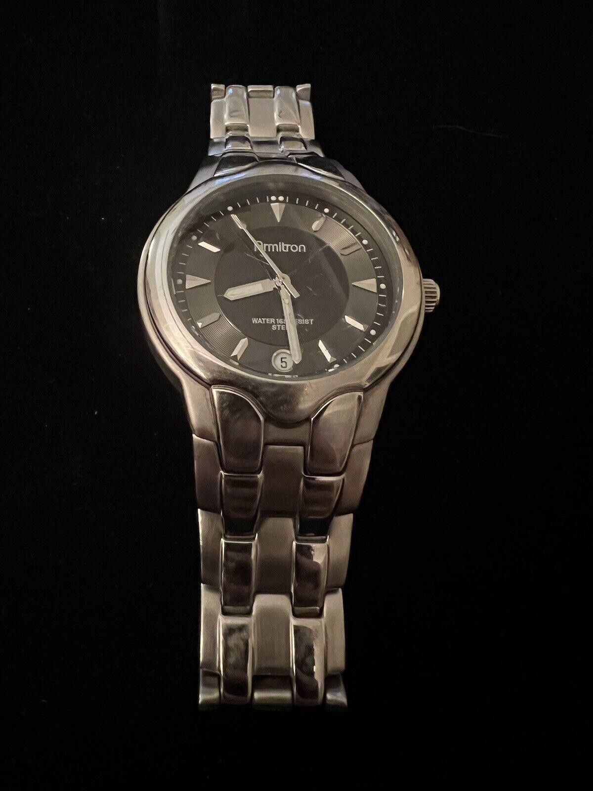 Designer Armitron Men's Watch Stainless Steel New Battery Size ONE SIZE - 1 Thumbnail