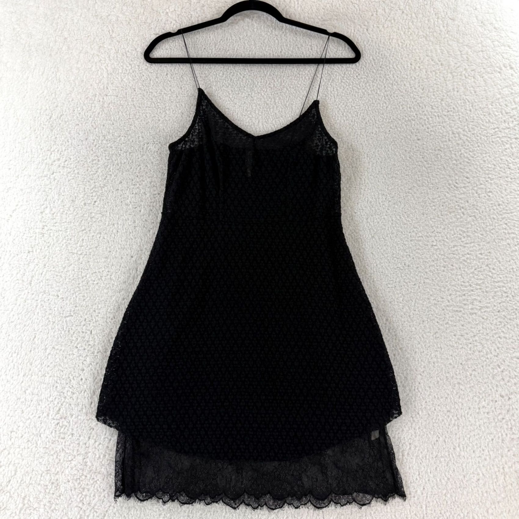 Free People Free People Intimately Mini Lace Slip Dress Womens M Black Layered Sleepwear Size M / US 6-8 / IT 42-44 - 2 Thumbnail