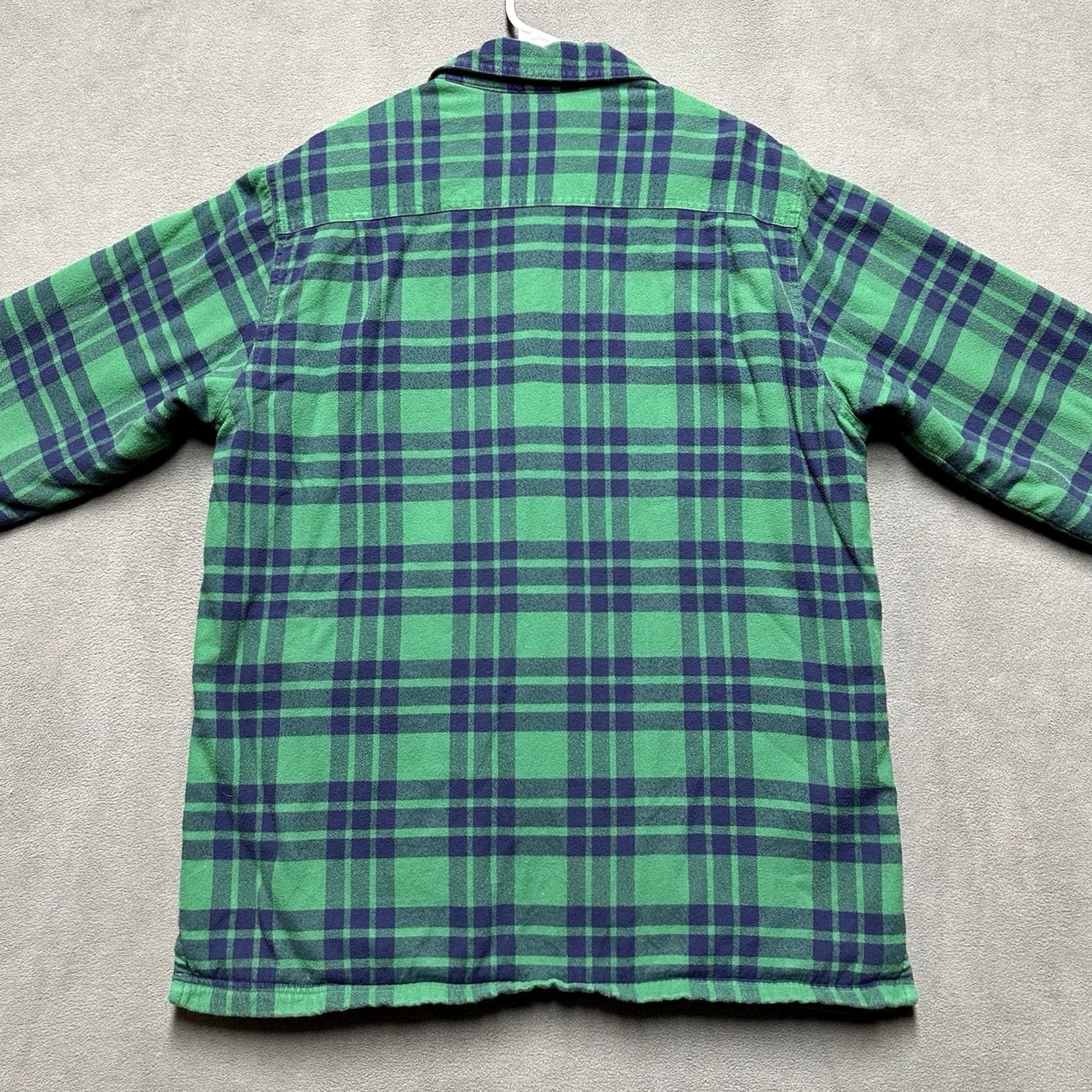 Vintage LL Bean Shirt Mens M Green Purple Plaid Fleece Lined Flannel Traditional Fit Shacket Size US M / EU 48-50 / 2 - 2 Thumbnail