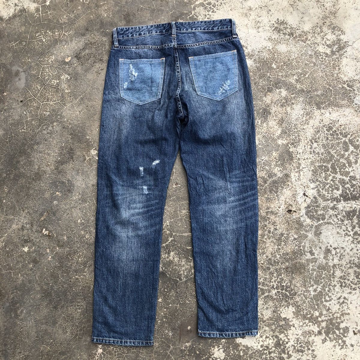 Global Work Vintage Global Work Jeans Faded Patchwork Denim Pants Size US 32 / EU 48 - 6 Thumbnail