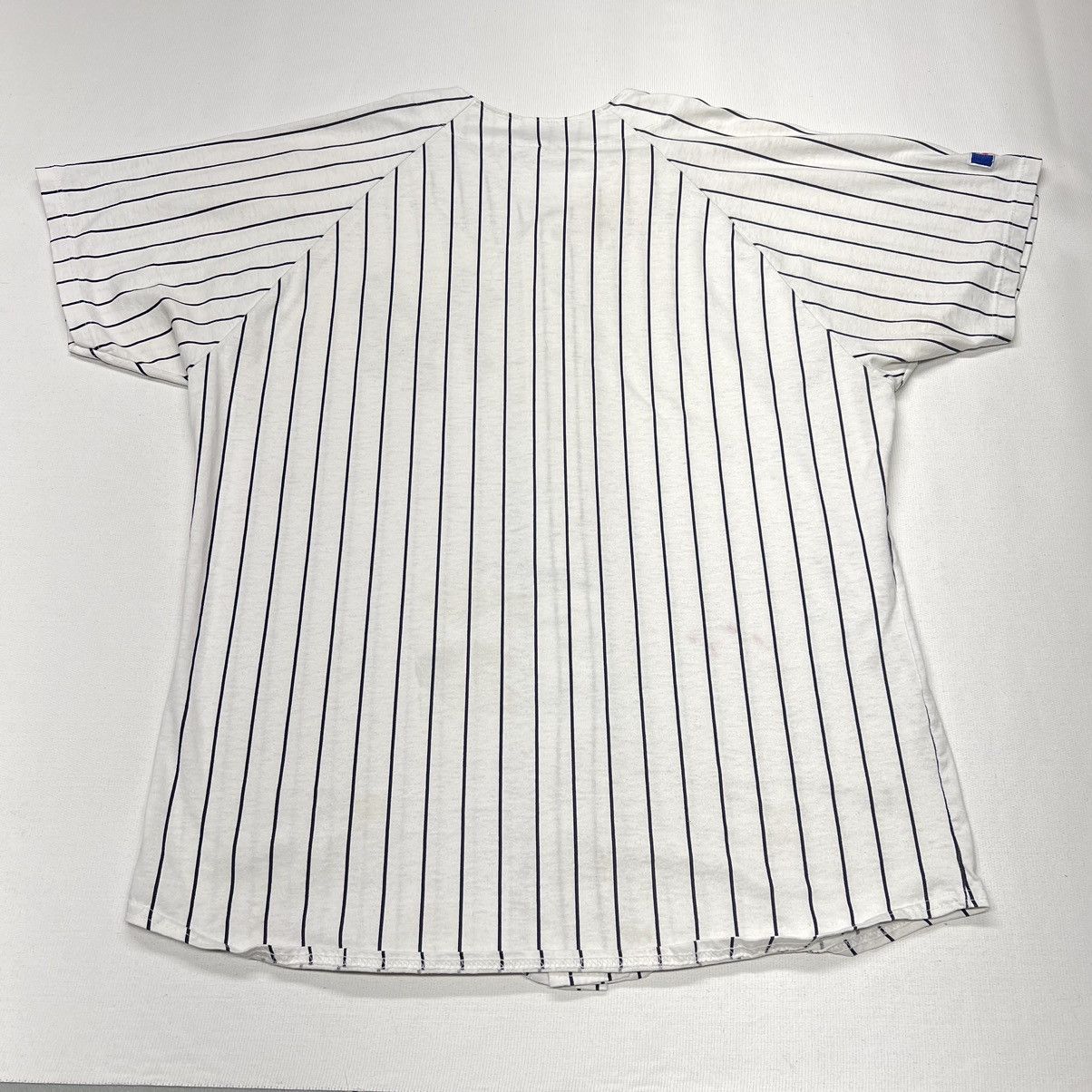 New York Yankees × Vintage VTG Russell Yankees Jersey White Pinstripe Blank Athletic Size US XL / EU 56 / 4 - 15 Thumbnail