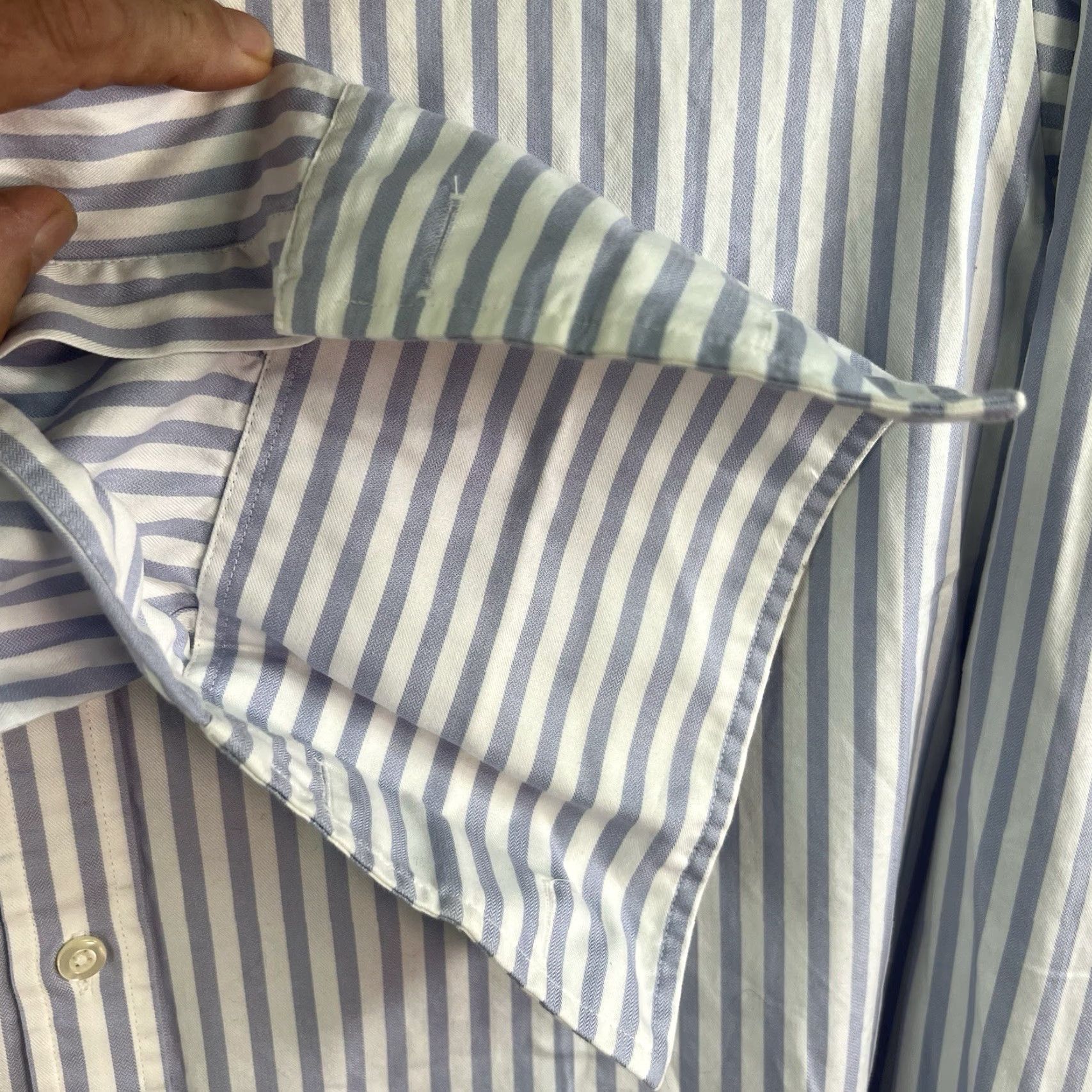 Vintage VINTAGE T.M.Lewin Men's Button-Up Shirt Casual Business Formal Long Sleeve Blue Size 17.5 Size US XL / EU 56 / 4 - 5 Thumbnail