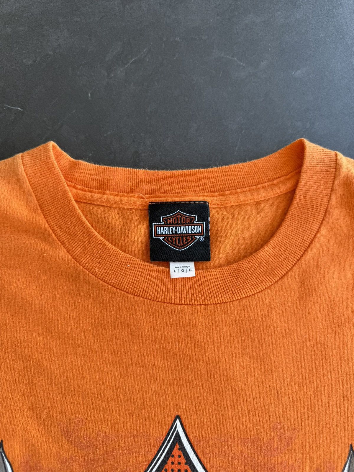 Harley Davidson × Vintage Vintage Harley Davidson Las Vegas Tee Orange Size US L / EU 52-54 / 3 - 3 Thumbnail