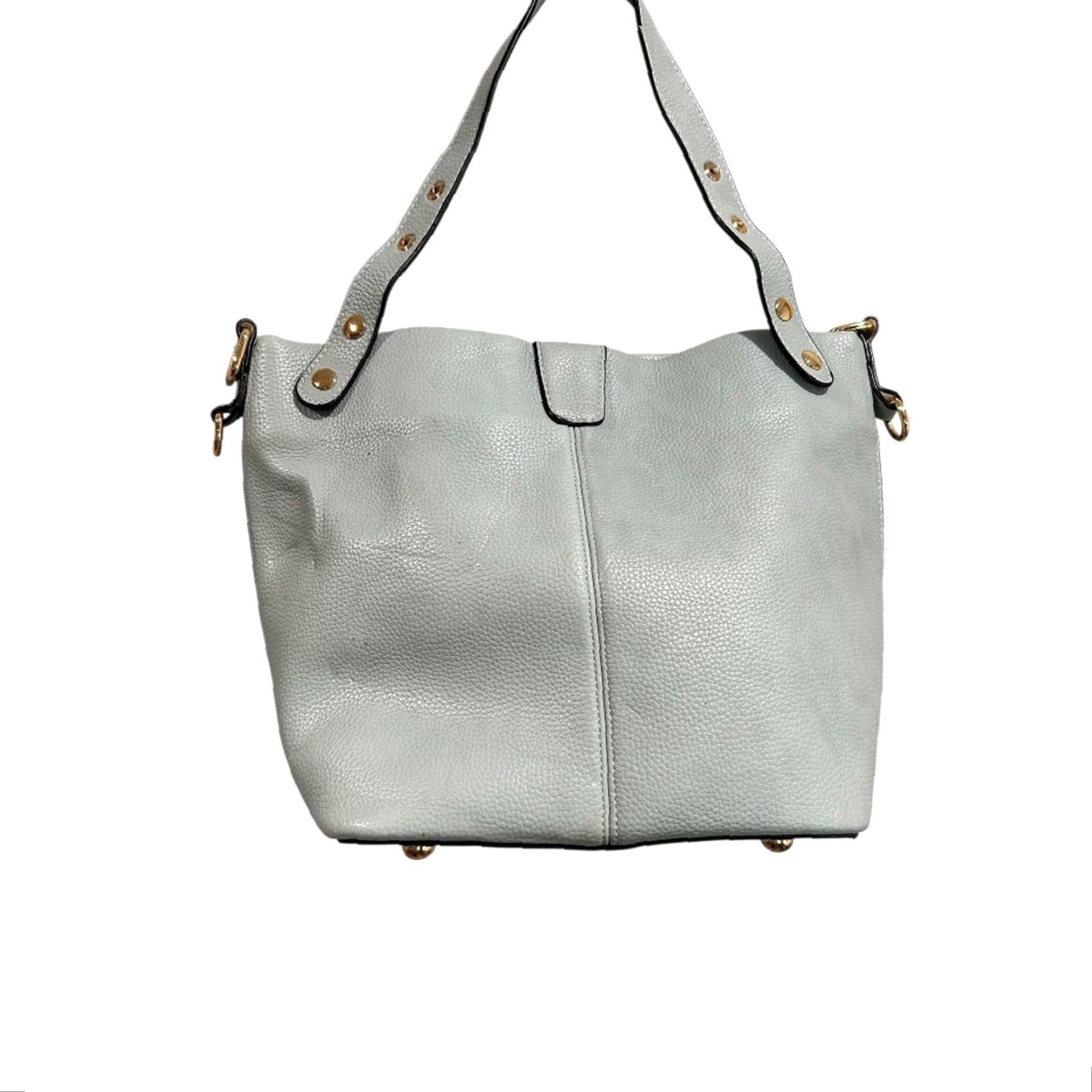 Vintage Joy Susan Pebbled Blue Vegan Leather Classic Hobo Handbag Removable Strap Size ONE SIZE - 3 Thumbnail