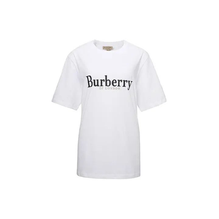 Burberry Burberry White Cotton Short Sleeve T-Shirt 0079 Size XXS / US 00 / IT 34 - 1 Thumbnail