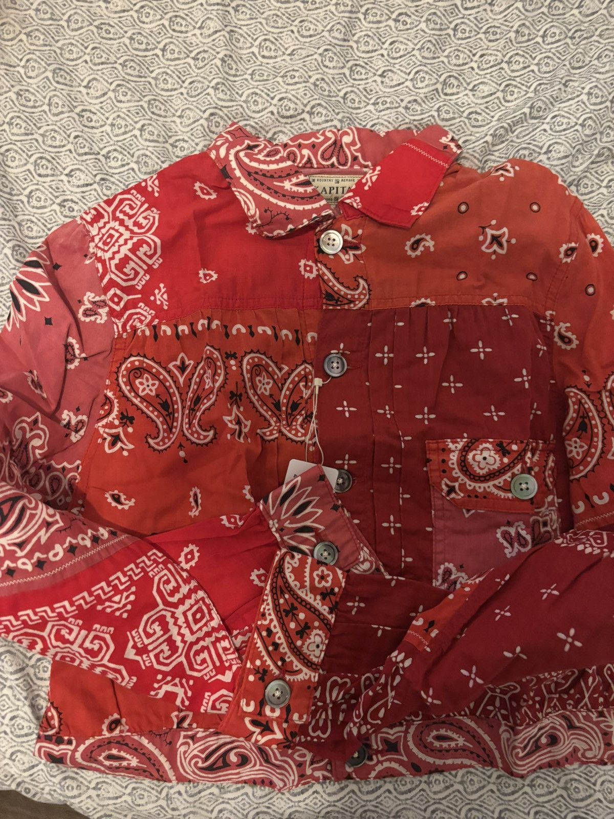 Japanese Brand × Kapital Kapital Paisley Red Bandana Button Up Shirt Size S / US 4 / IT 40 - 3 Thumbnail