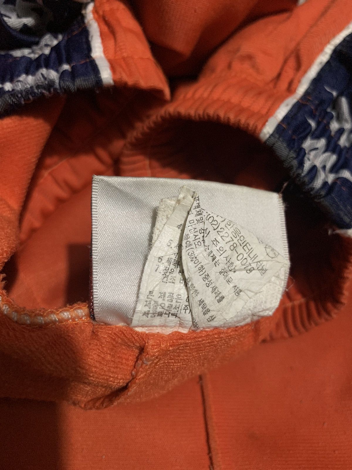 Kappa × Vintage Vintage 90s Kappa Taped Orange Shorts Size US 37 - 6 Thumbnail