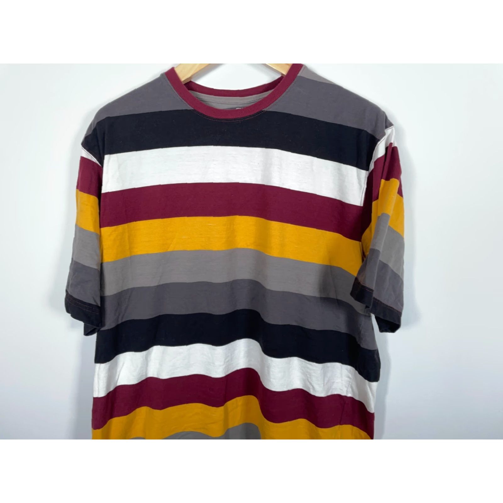 Etro FALLS CREEK Y2K Striped T-Shirt Adult XL Gray Black Yellow Retro Punk Mens Size US XL / EU 56 / 4 - 4 Thumbnail