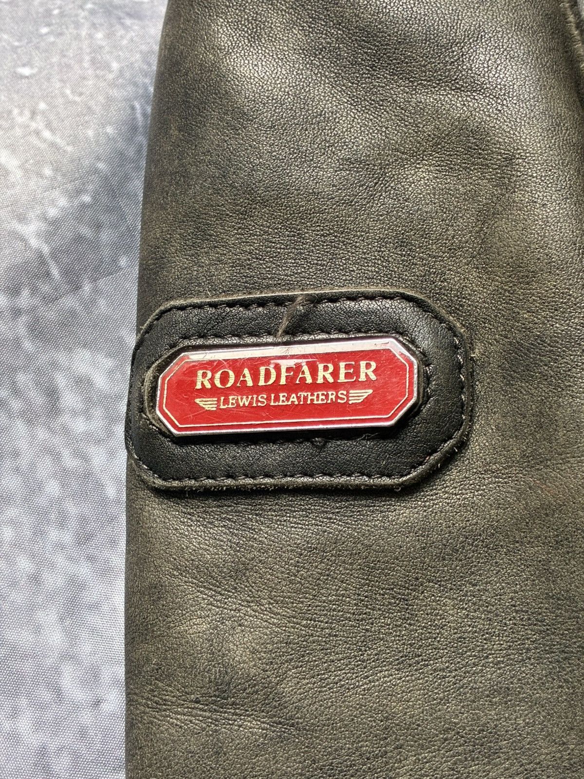 Lewis Leathers Vintage 70s-80s Lewis Leathers Roadfarer gray leather jacket Size US L / EU 52-54 / 3 - 12 Thumbnail