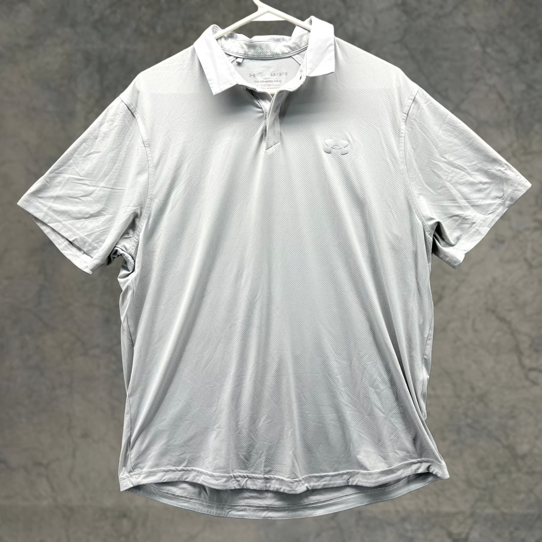 Under Armour Under Armour Polo Shirt Mens Large Grey The Iso Chill Golf Golfer Preppy Knit Shirt Size US L / EU 52-54 / 3 - 1 Thumbnail