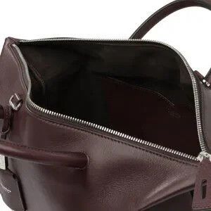 Max Mara Max Mara Holdall Small Suede Bowler Bag in Bordeaux Size ONE SIZE - 5 Thumbnail