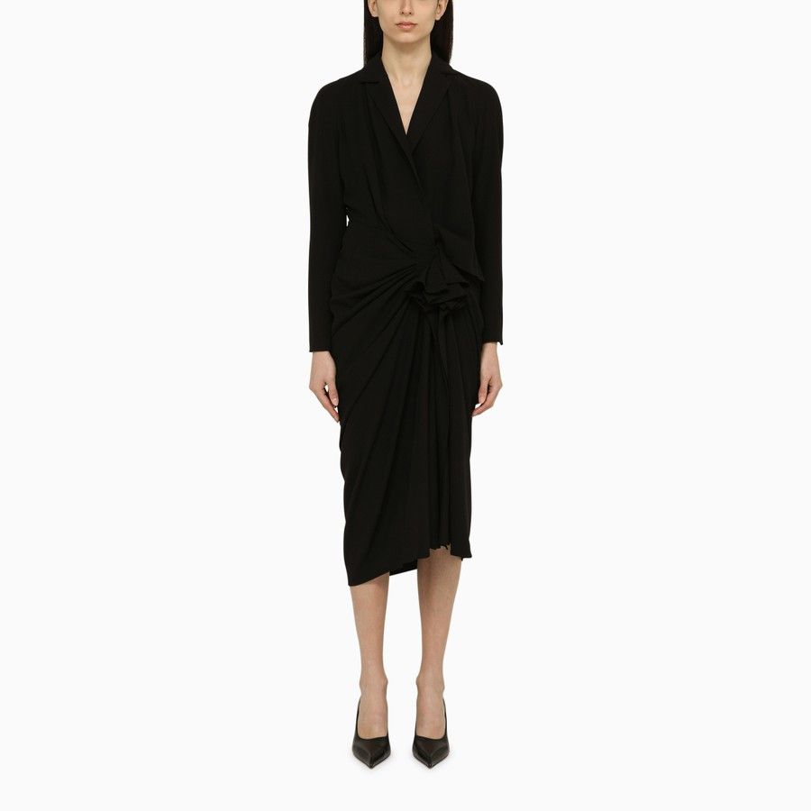Dries Van Noten o1d2blof0824 Wool-blend Dress in Black Size XS / US 0-2 / IT 36-38 - 1 Thumbnail