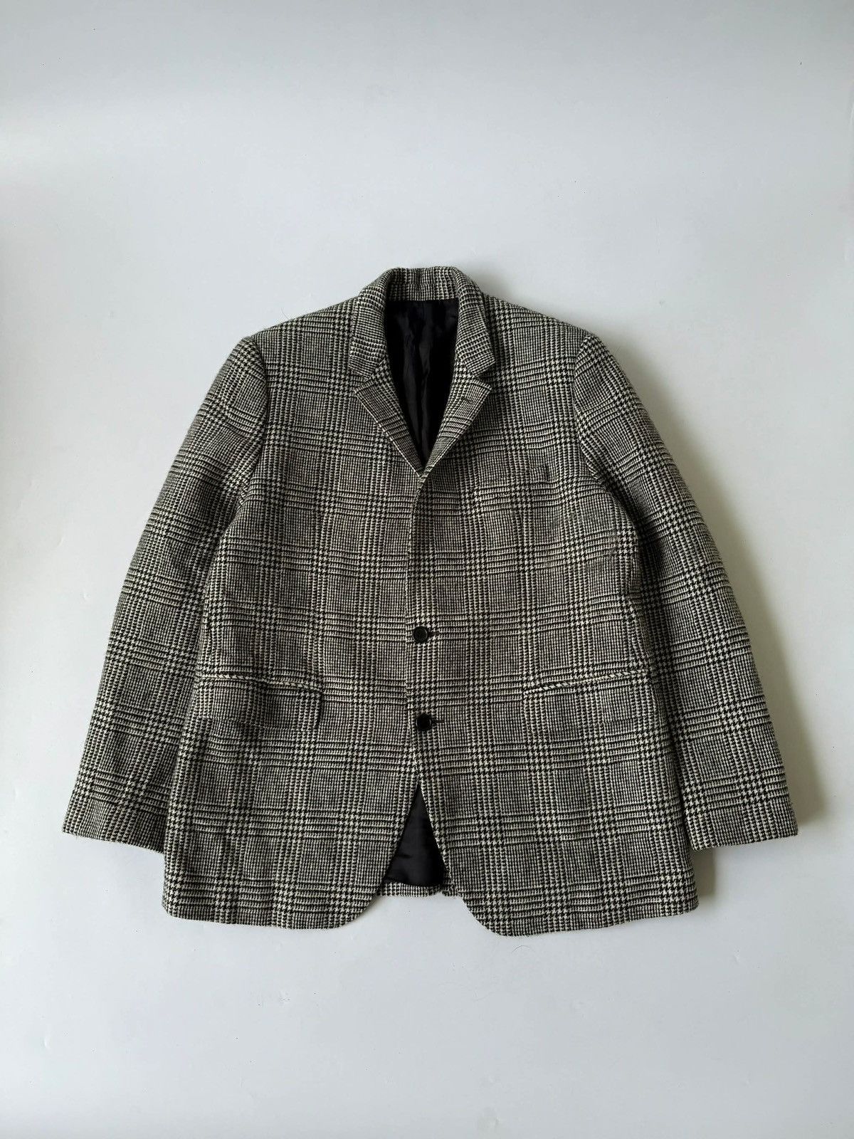 Celine Celine Hedi Slimane F/W20 Checkered Wool Blazer Size XXL / US 16-18 / IT 52-54 - 1 Thumbnail