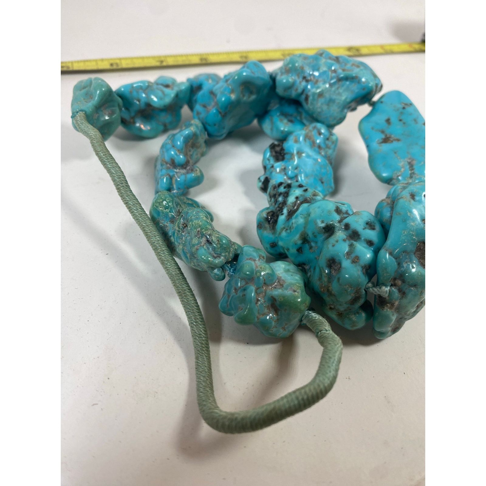 Other Large Turquoise Nugget Necklace Chunky Gemstone Jewelry Size ONE SIZE - 4 Thumbnail