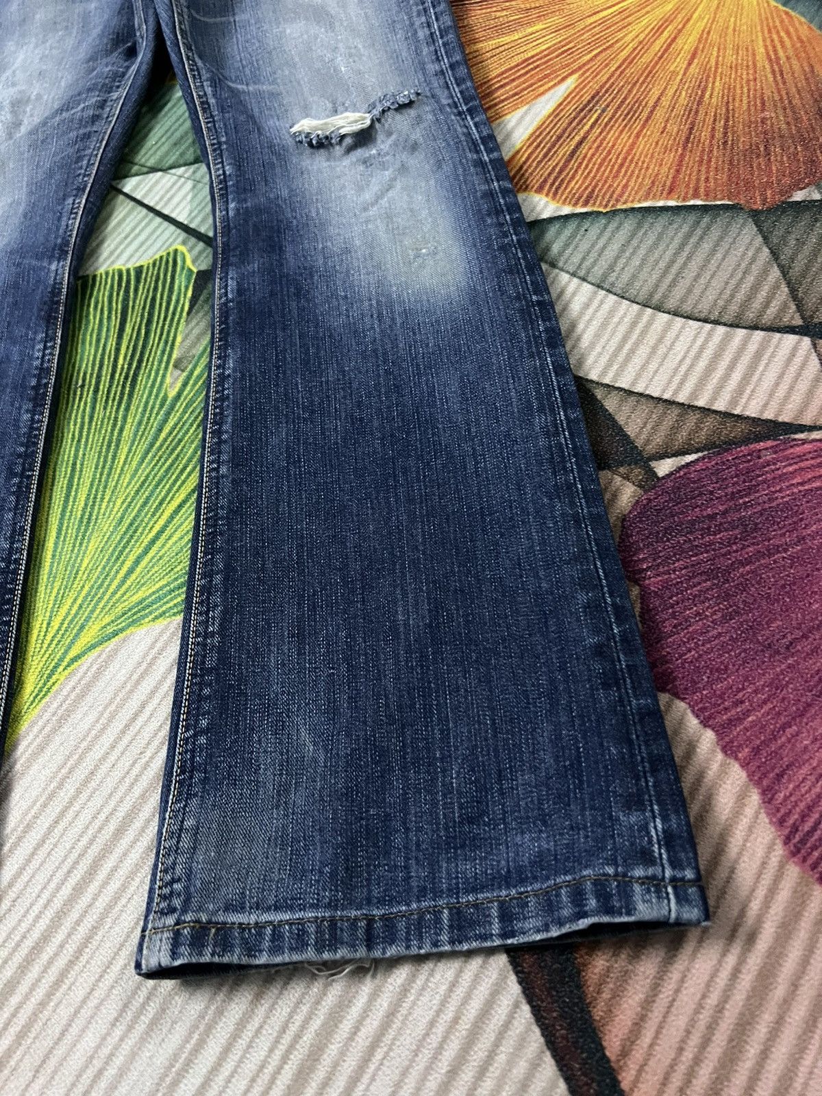 Japanese Brand 💥Flare💥Vintage Lee Riders Distress Jean Size US 30 / EU 46 - 8 Thumbnail