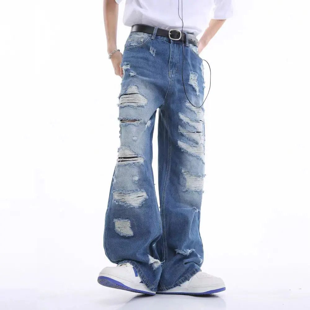 Japanese Brand × Jean Ripped loose Harajuku jeans Size US 34 / EU 50 - 3 Thumbnail