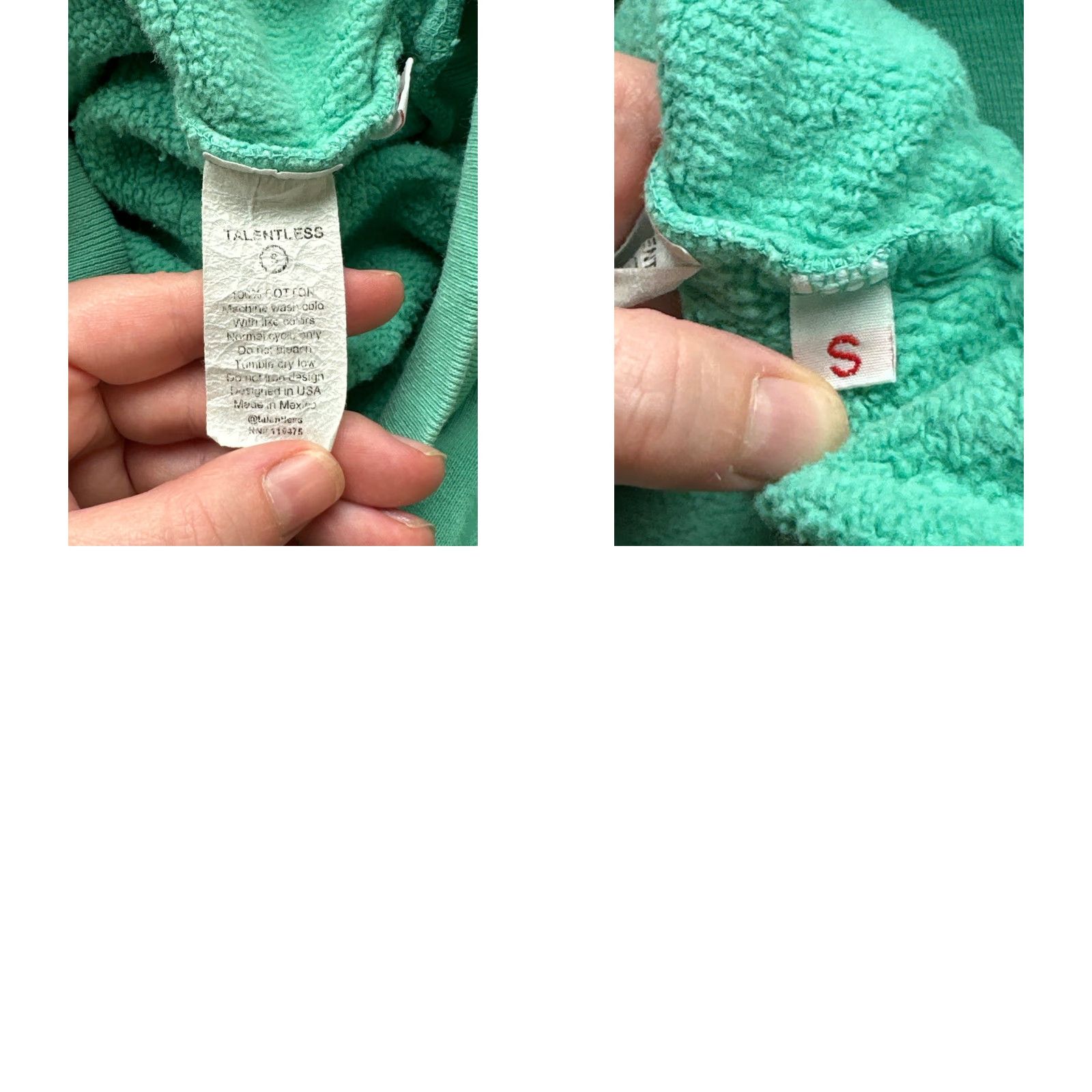Talentless Talentless Sweatshirt Hoodie Mens L Oversized Long Sleeve Pocket Green Size US L / EU 52-54 / 3 - 8 Thumbnail