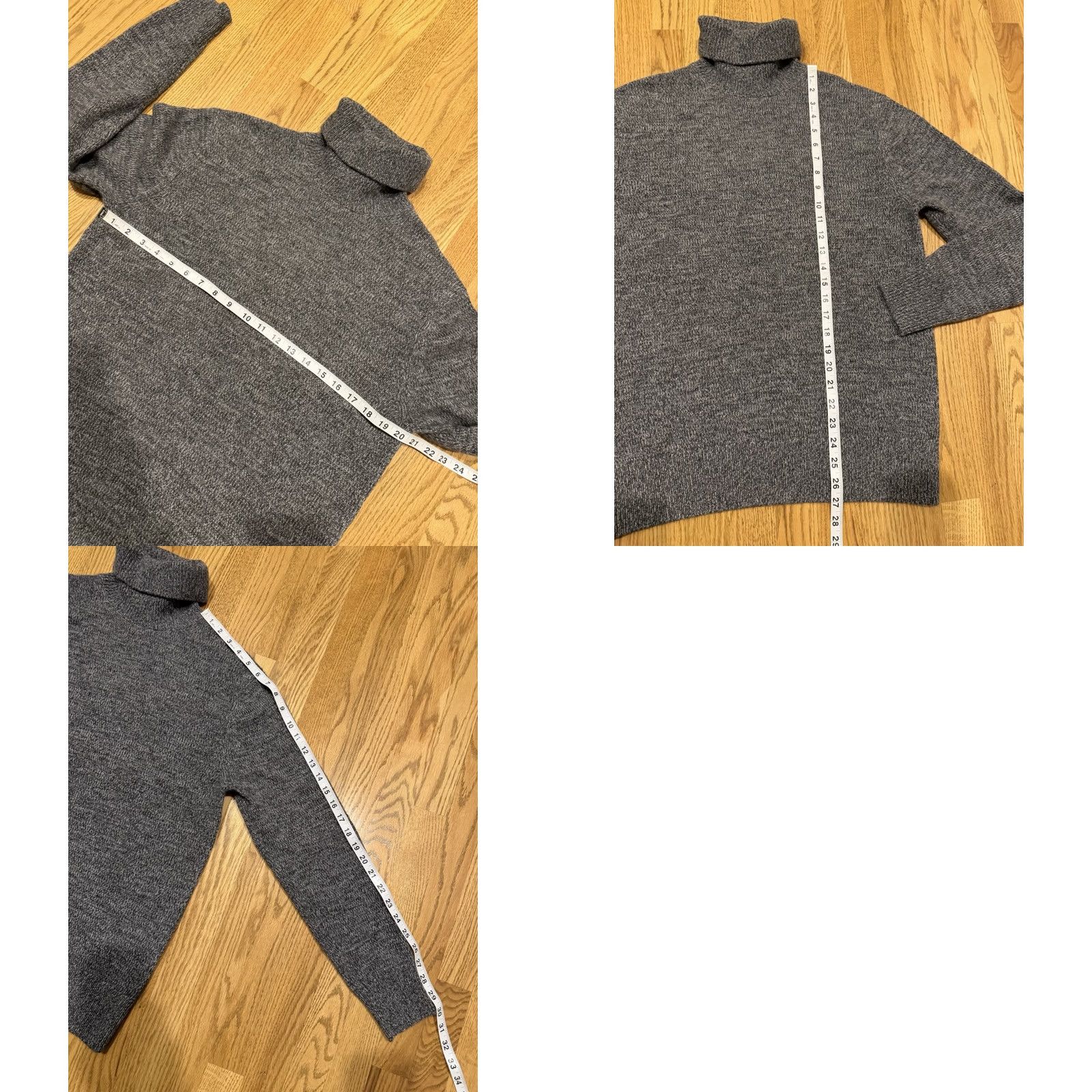 Vintage Naked Cashmere Turtleneck Sweater Men’s M Pullover Gray Melange N20945 Size US M / EU 48-50 / 2 - 8 Thumbnail