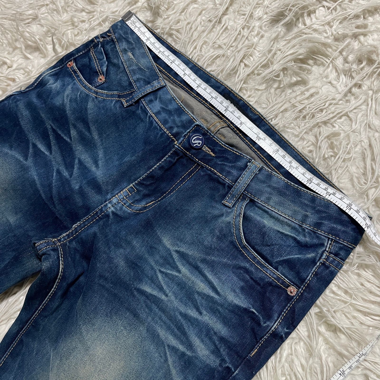 Hysteric Glamour × Japanese Brand × Vintage Vintage Japanese Brand Faded Wash Low-rise Denim Jeans Blue Size 32" / US 10 / IT 46 - 9 Thumbnail