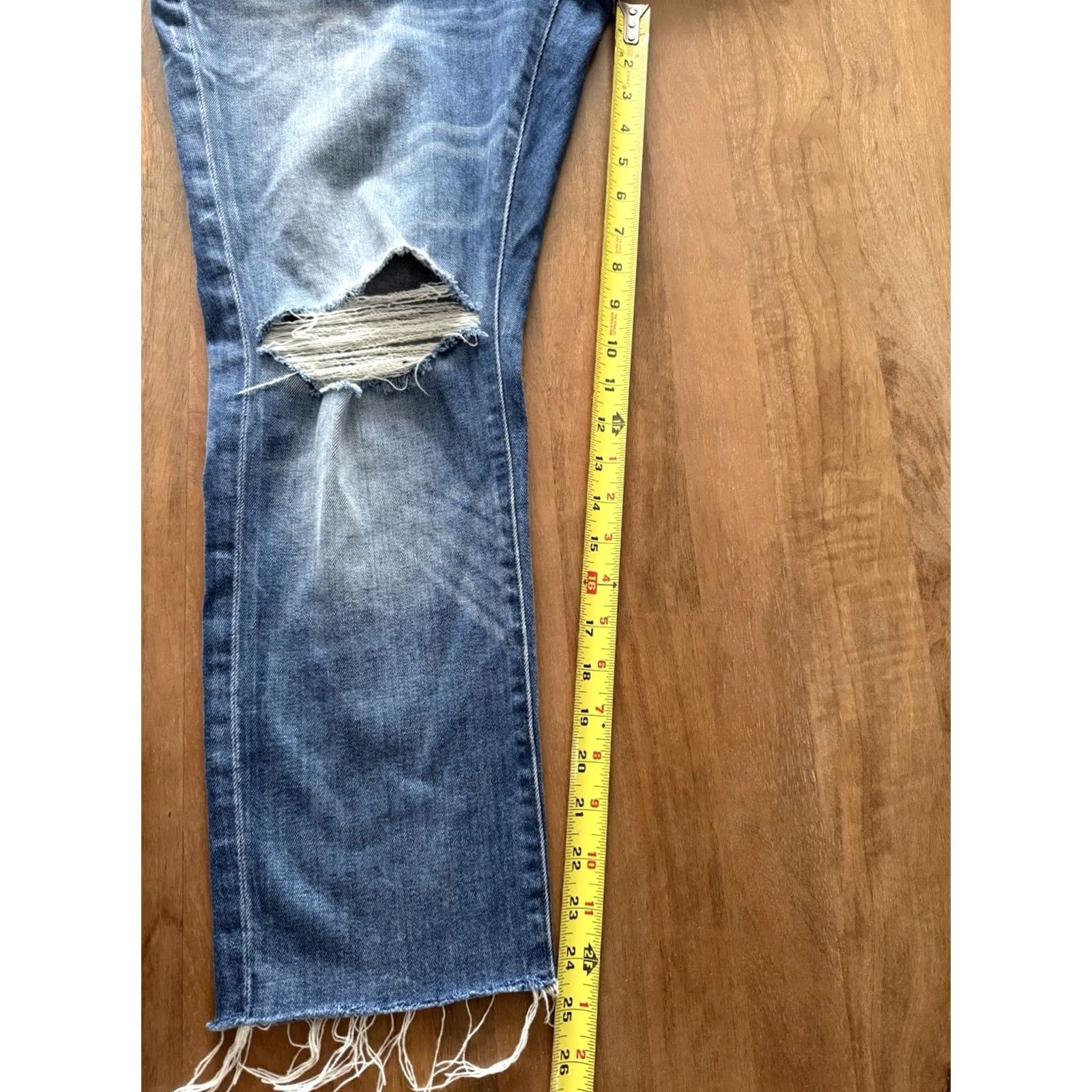 Madewell Madewell Jeans Womens 29 Slim Boy Straight 5-Pocket Blue Denim 34x24.5 Relaxed Baggy Distressed Bohemian City Hip Hop Logo Size 29" - 7 Thumbnail
