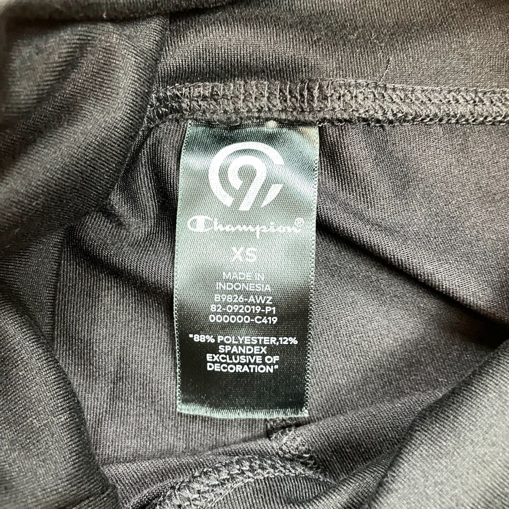 Champion C9 by Champion Leggings Womens XS Black Skinny Stretch Yoga Sport Active 22x27 Pants Size 40" / US 18 - 6 Thumbnail