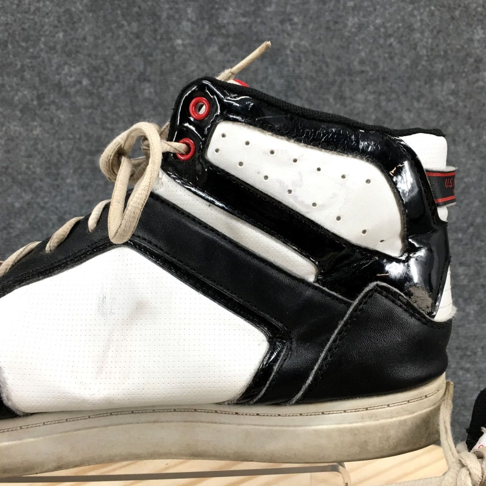 Vintage US Polo Assn Shoes Mens 10.5 High Top Basketball Sneakers Black Lace Up Size US L / EU 52-54 / 3 - 4 Thumbnail
