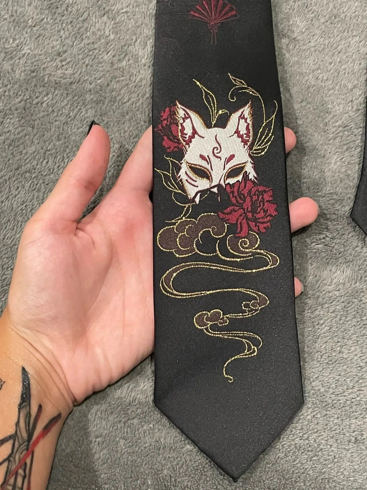 Vintage Outdoor amine fox jacquard tie Size ONE SIZE - 3 Thumbnail