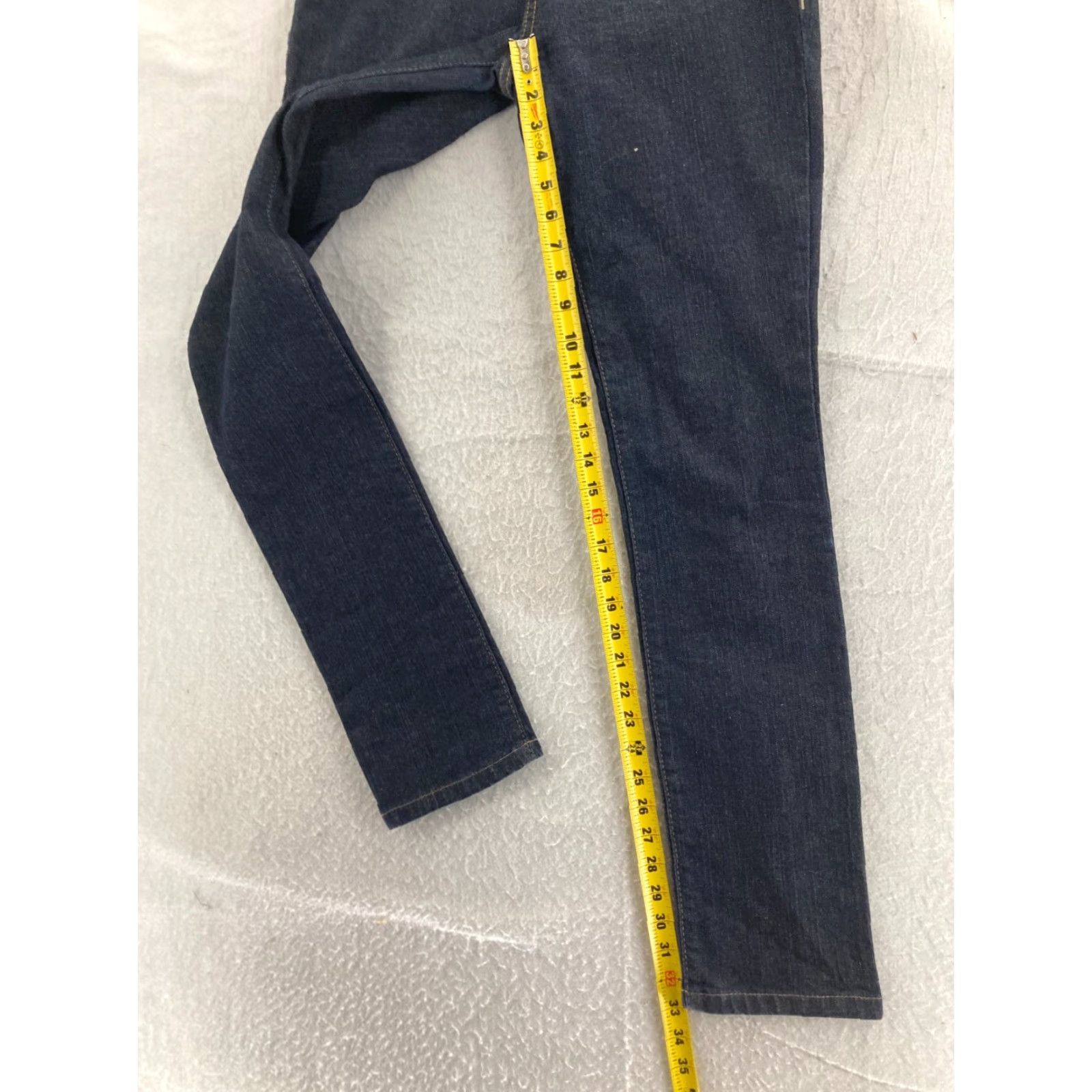 DKNY DKNY Jeans Womens 6R Soho Dark Wash Faux Pockets Denim Regular Straight 29x33 Blue/Dark 90s Bohemian Mens Girls Size 28" / US 6 / IT 42 - 5 Thumbnail