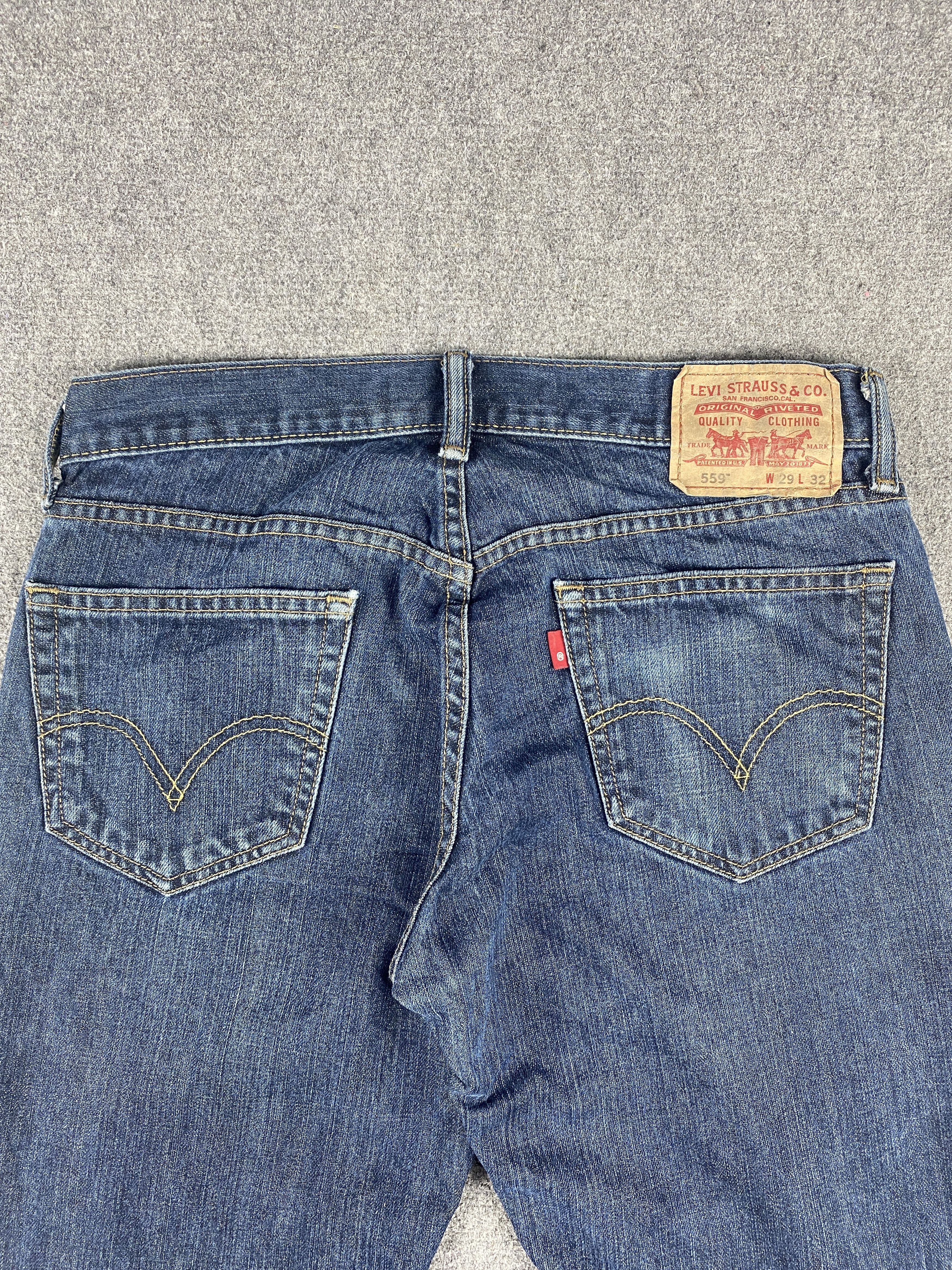 Levi's Vintage Levis 559 Faded Blue Jeans 32x31.5 S0002 Size US 32 / EU 48 - 4 Thumbnail