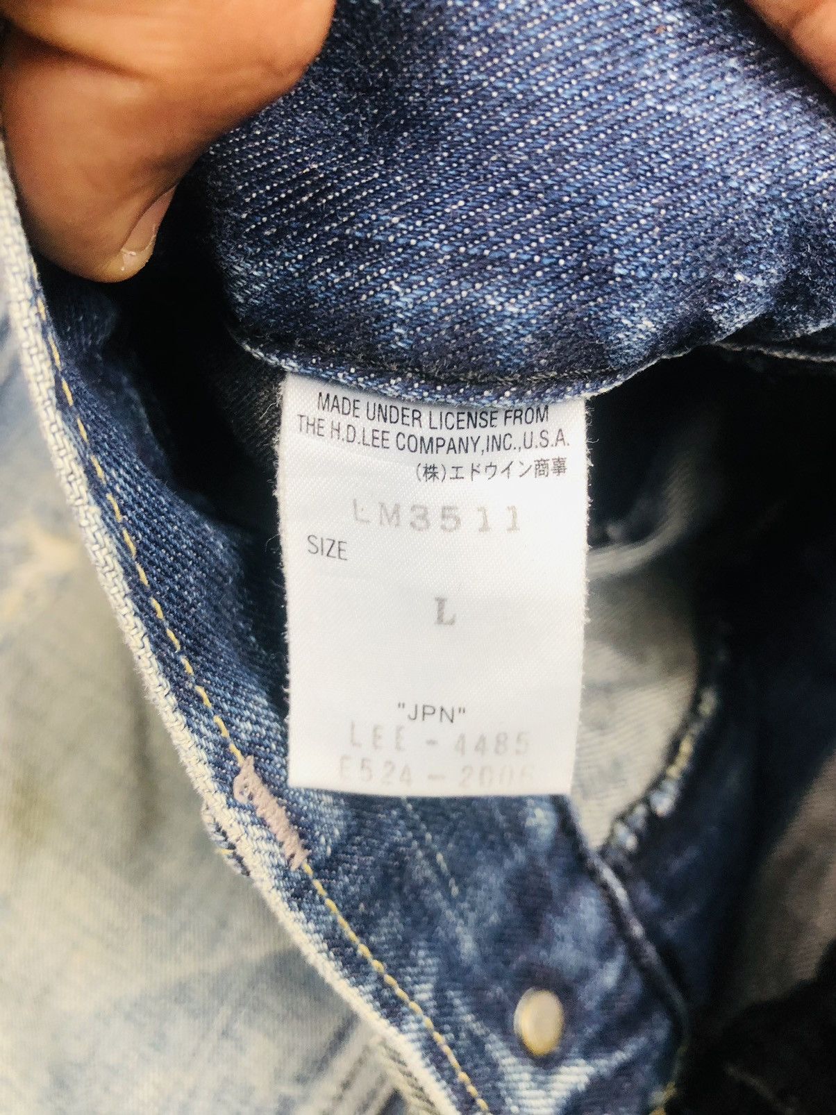 Lee Lee Riders LM3511 Japanese Distressed Jeans (38) Size US 33 - 11 Thumbnail