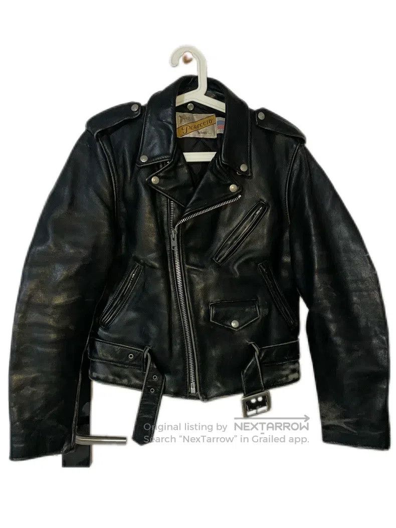 Schott Schott Cowhide motorcycle rider leather jacket Size US M / EU 48-50 / 2 - 1 Thumbnail