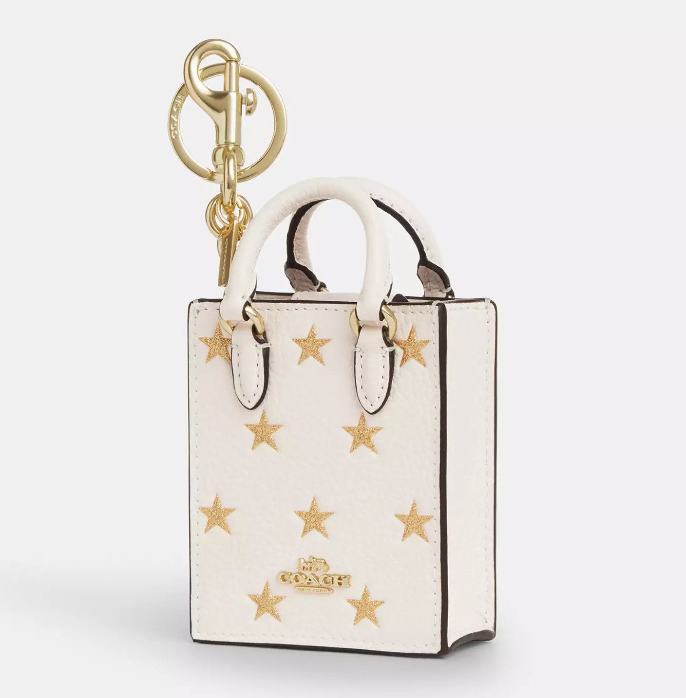 Coach North/South Mini Tote Bag Charm With Star Print CX074 Size ONE SIZE - 6 Thumbnail