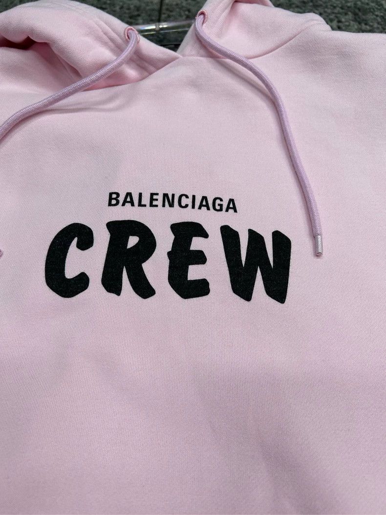 Balenciaga Balenciaga Crew pink logo hoodie Size US S / EU 44-46 / 1 - 3 Thumbnail