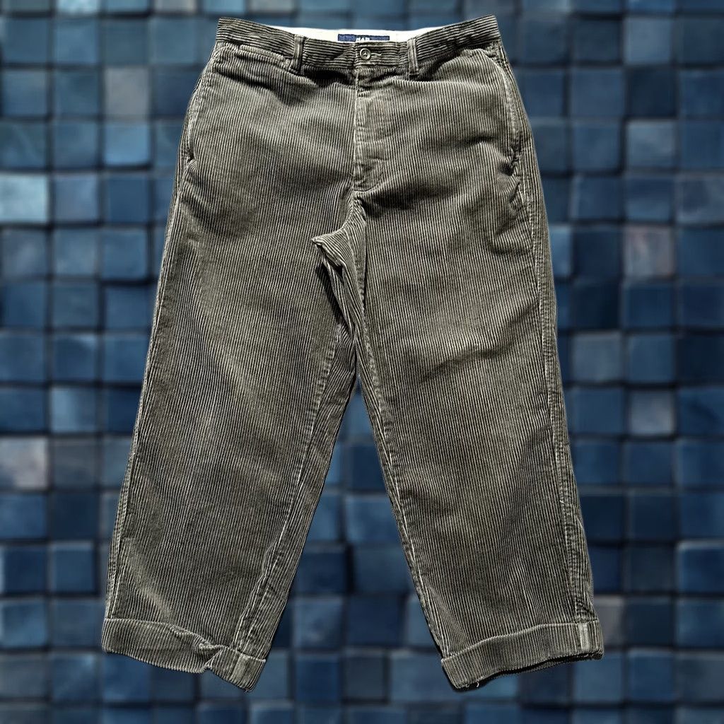 Gap Gap Corduroy Pants Mens 33x30 (Fits 32x24) Green Relaxed Fit Cuffed EUC Size US 33 - 1 Thumbnail