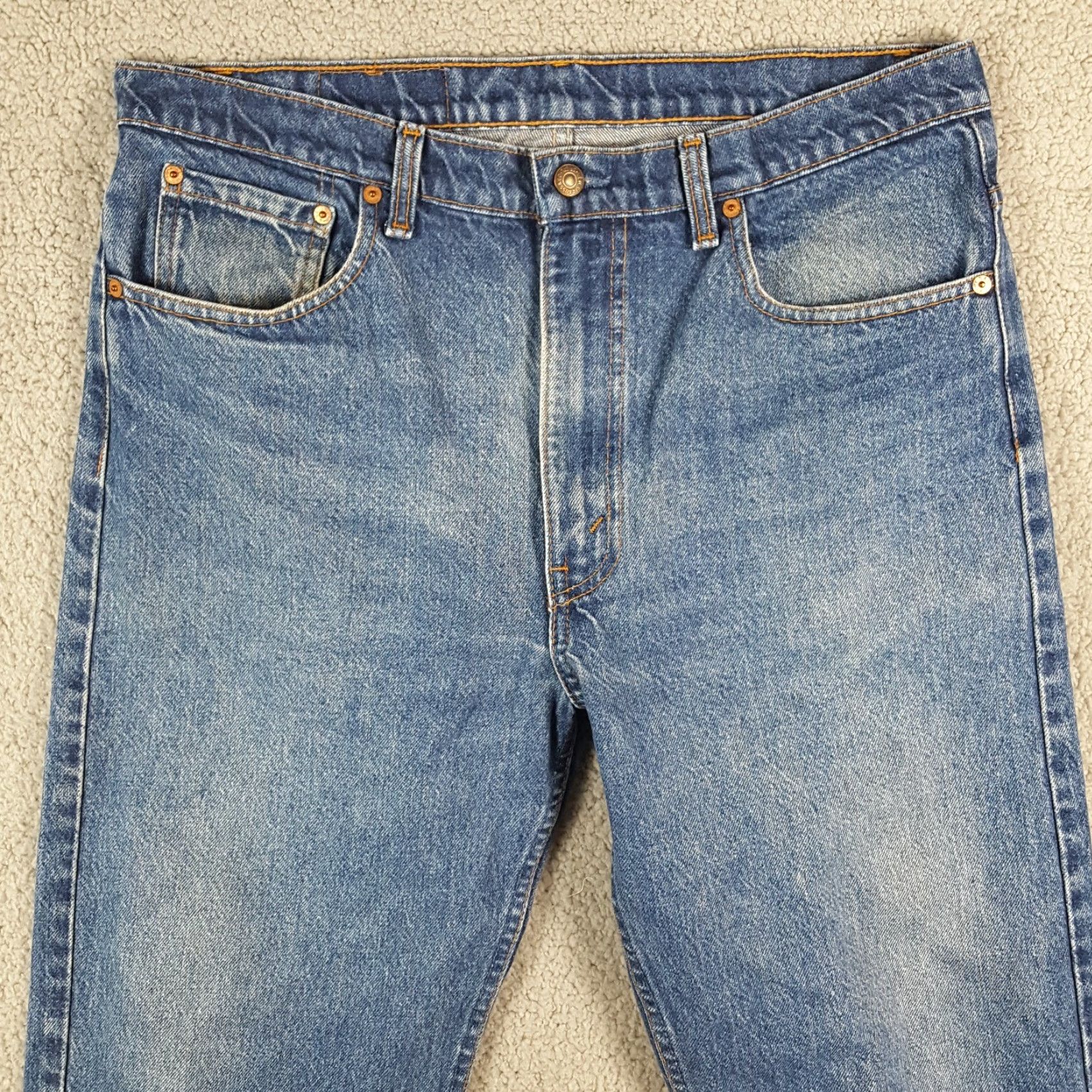 Levi's VINTAGE Levi's 505 Jeans Men's Size 38x30 Regular Fit Straight Leg Denim Blue 80s 90s Punk Rock Grunge Y2K Canada Size US 38 / EU 54 - 2 Thumbnail