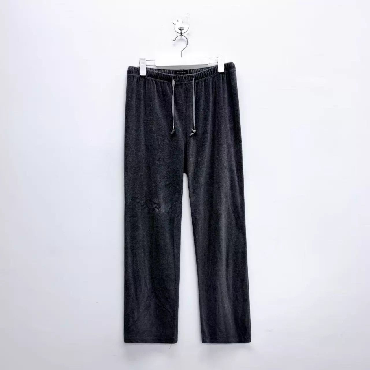 Ermenegildo Zegna Ermenegildo Zegna Gray Velvet Drawstring Sweatpants L Size US 34 / EU 50 - 1 Thumbnail