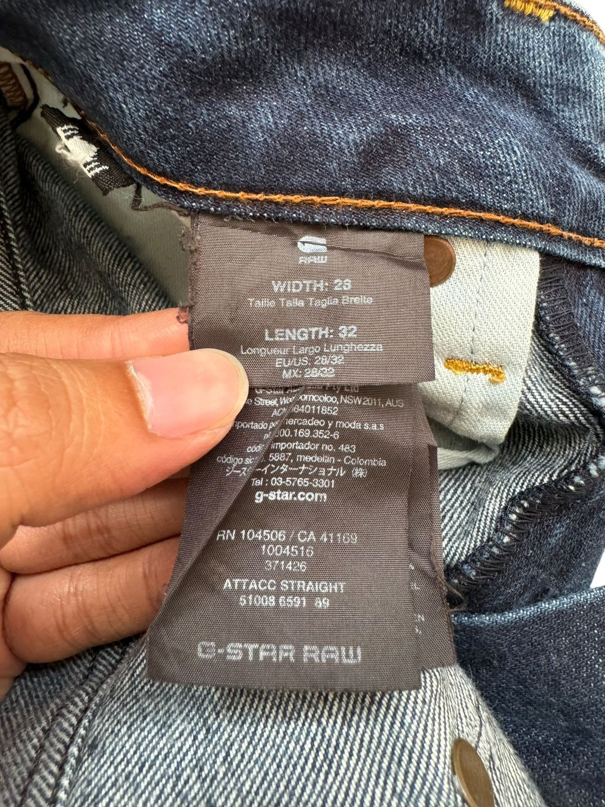 G-Star 💸LASTDROP💸 Vtg G-Star Raw Jeans Distressed Clawmark Denim Size US 30 / EU 46 - 16 Thumbnail