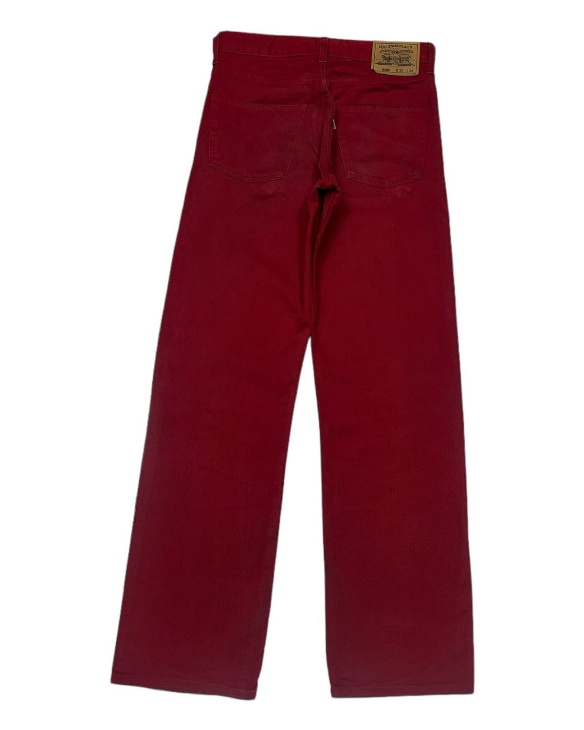 Japanese Brand RARE💥 LEVIS 508 RED DENIM JEANS Size US 30 / EU 46 - 2 Thumbnail