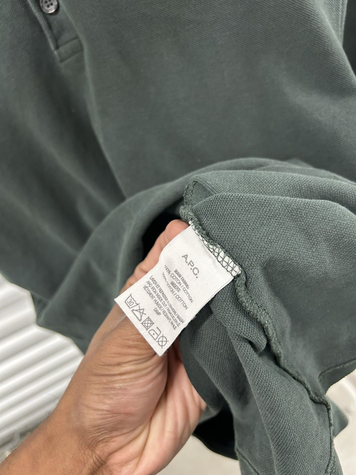 A.P.C. A.P.C. Polo Shirt bottle green Size US M / EU 48-50 / 2 - 4 Thumbnail