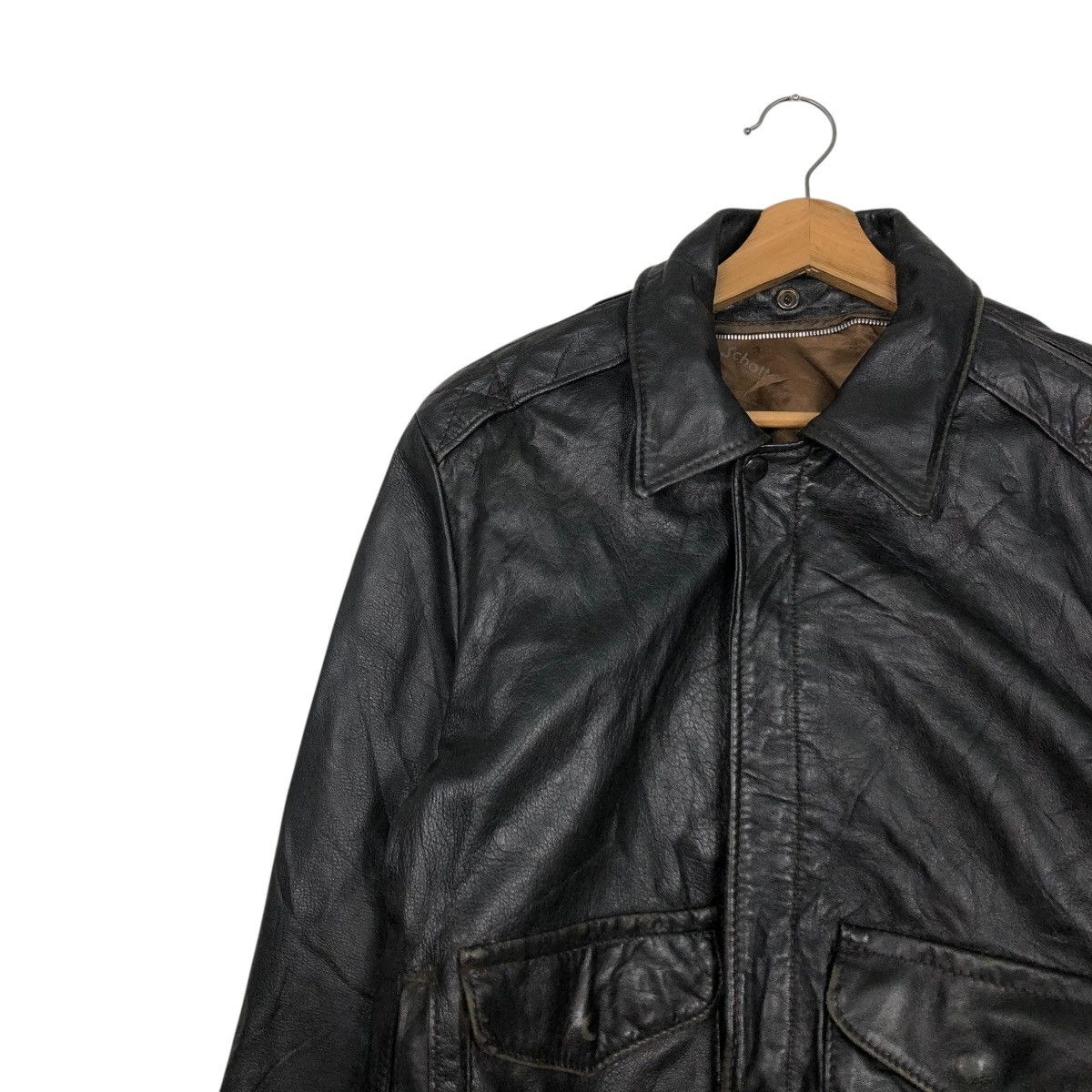 Schott 🔥VINTAGE BIKER LEATHER JACKET SCHOTT MADE IN USA BLANKET Size US M / EU 48-50 / 2 - 9 Thumbnail