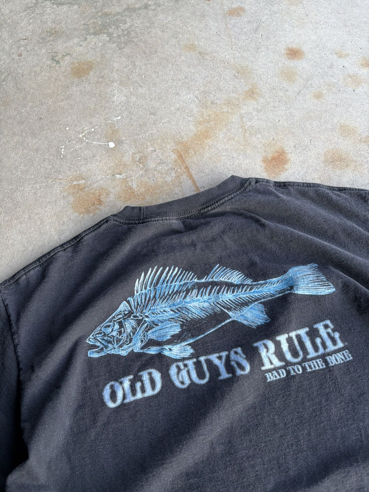Other Vintage 90s Old Men Rule Thermal Faded Fishing Tee Size US L / EU 52-54 / 3 - 5 Thumbnail