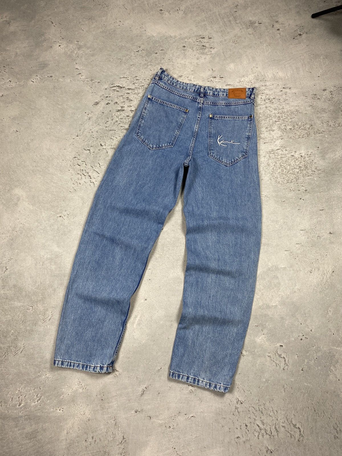 Vintage Karl Kani Vintage Baggy Y2k Washed Blue Rap Pants | Grailed