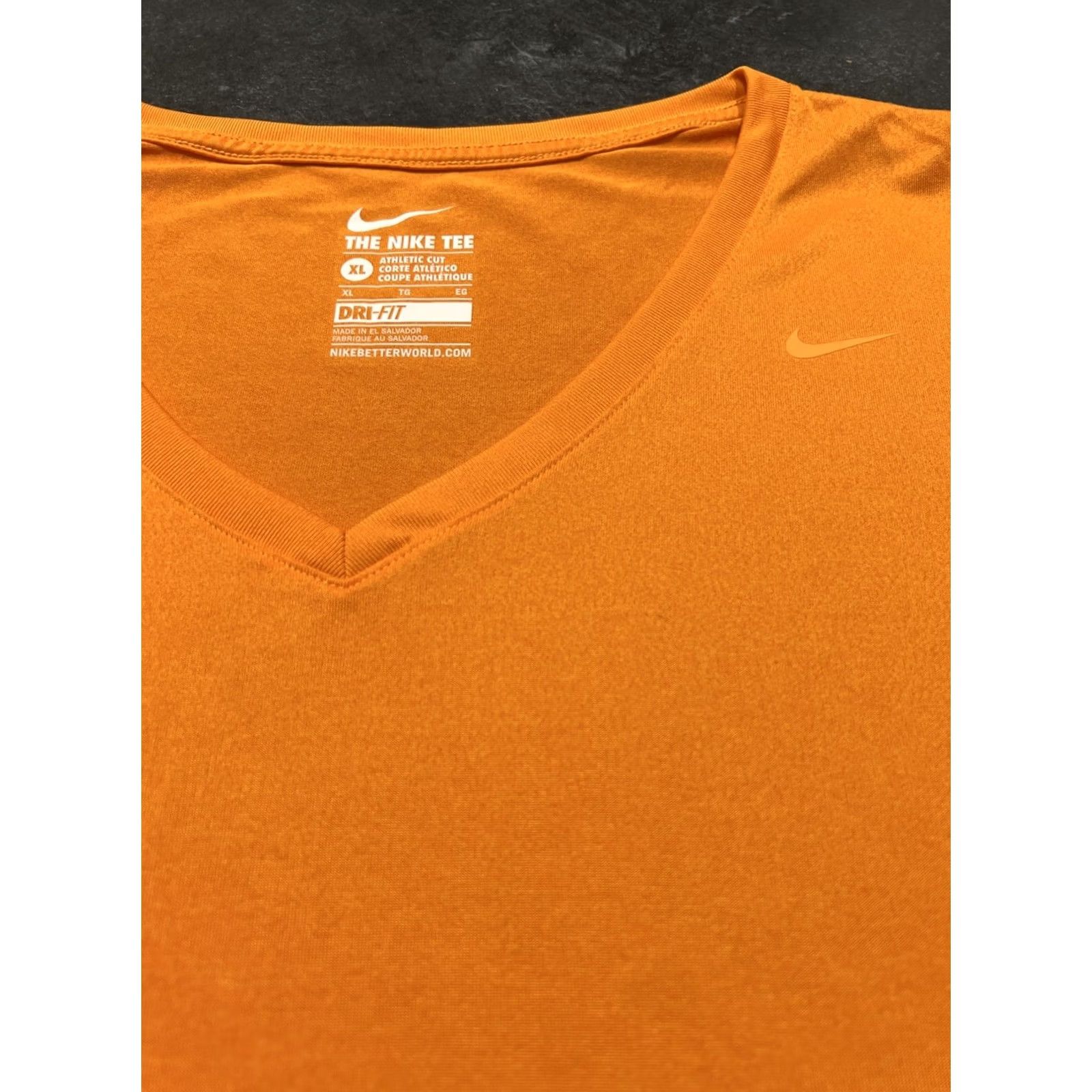 Nike VINTAGE Women’s Nike Dri-Fir Orange V Neck Shirt Size XL Size XL / US 12-14 / IT 48-50 - 6 Thumbnail