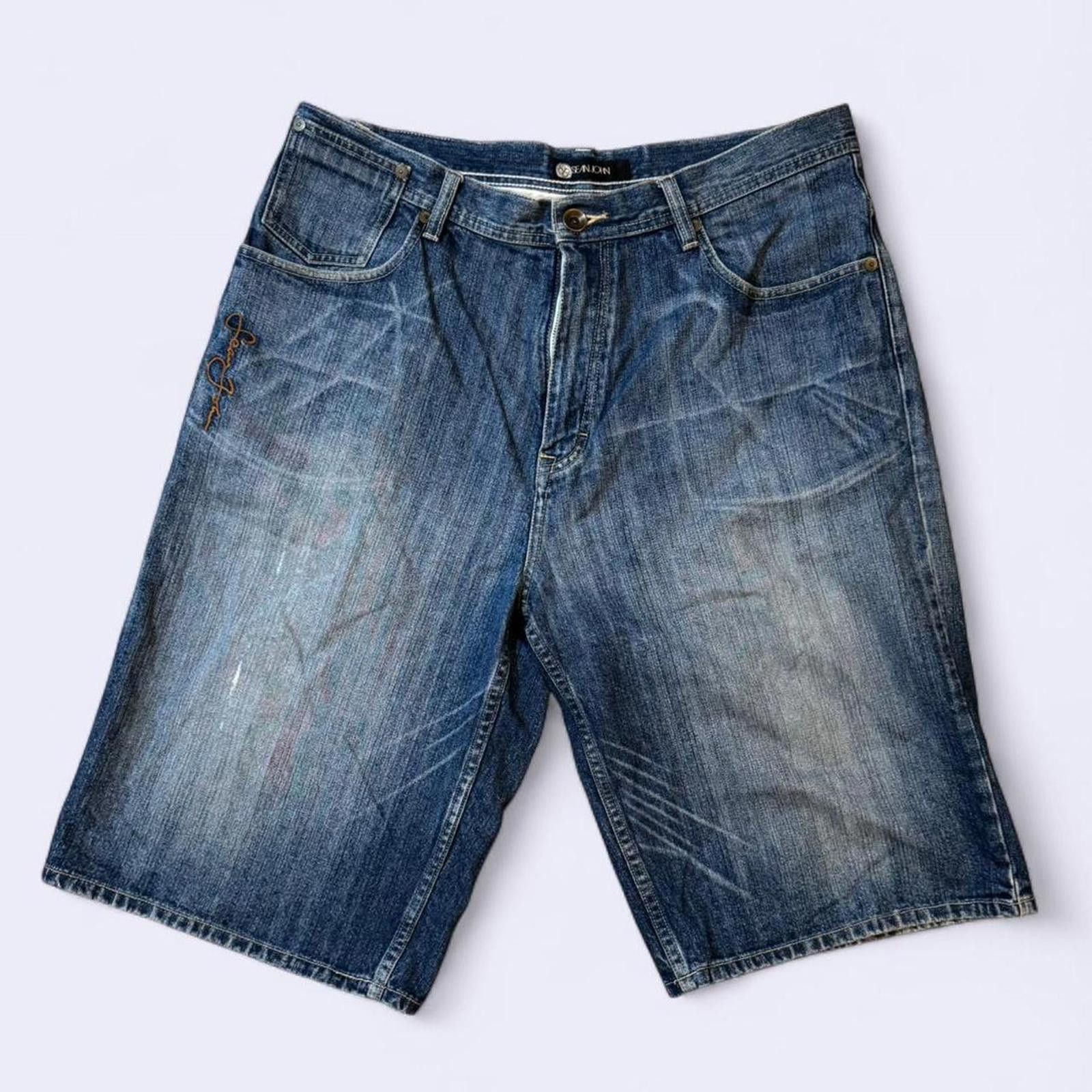 Sean John Vintage Sean John Baggy blue denim shorts jorts size 34 Size US 36 / EU 52 - 1 Thumbnail