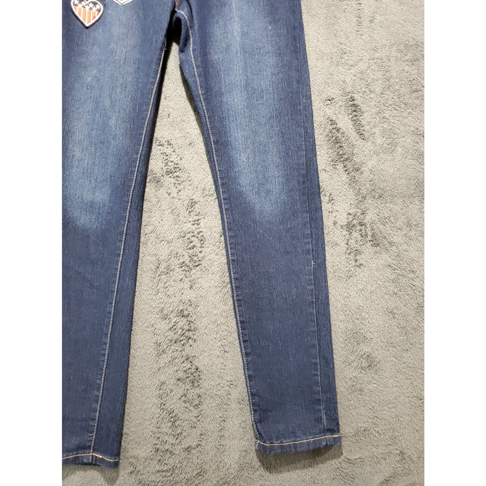 Etro L'Square Jeans Sz 11 Skinny Womens Personalized Patches Stretch Grunge Retro Size 32" / US 10 / IT 46 - 4 Thumbnail