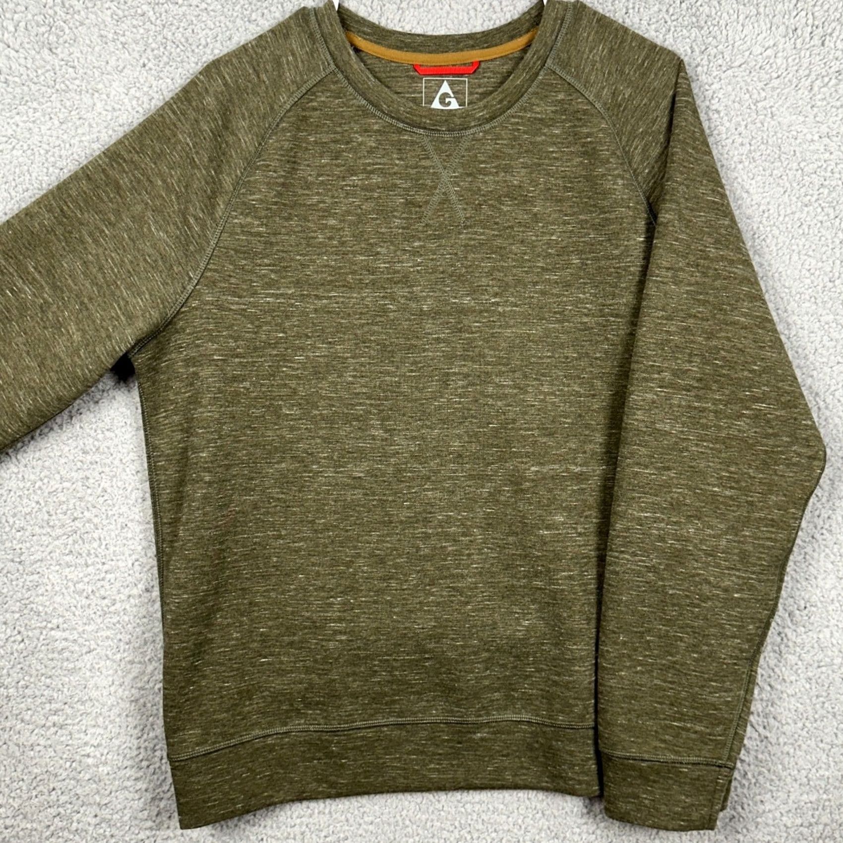 Olive Gerry Sweatshirt Pullover Mens Medium Olive Green Crewneck Long Sleeve Stretch Size US M / EU 48-50 / 2 - 2 Thumbnail