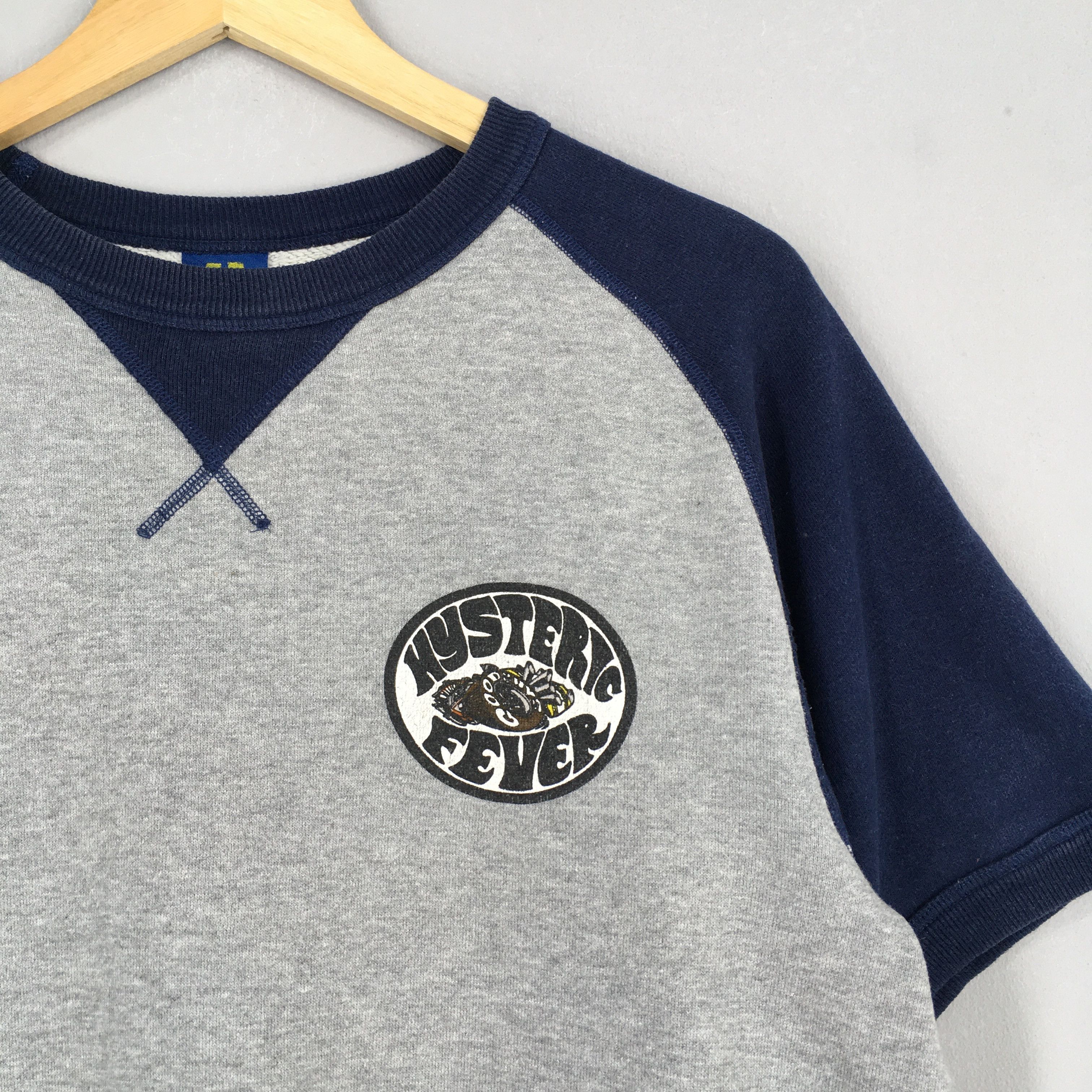 Hysteric Glamour Vintage Hysteric Glamour Gray Raglan Sweatshirt Medium Size US M / EU 48-50 / 2 - 2 Thumbnail