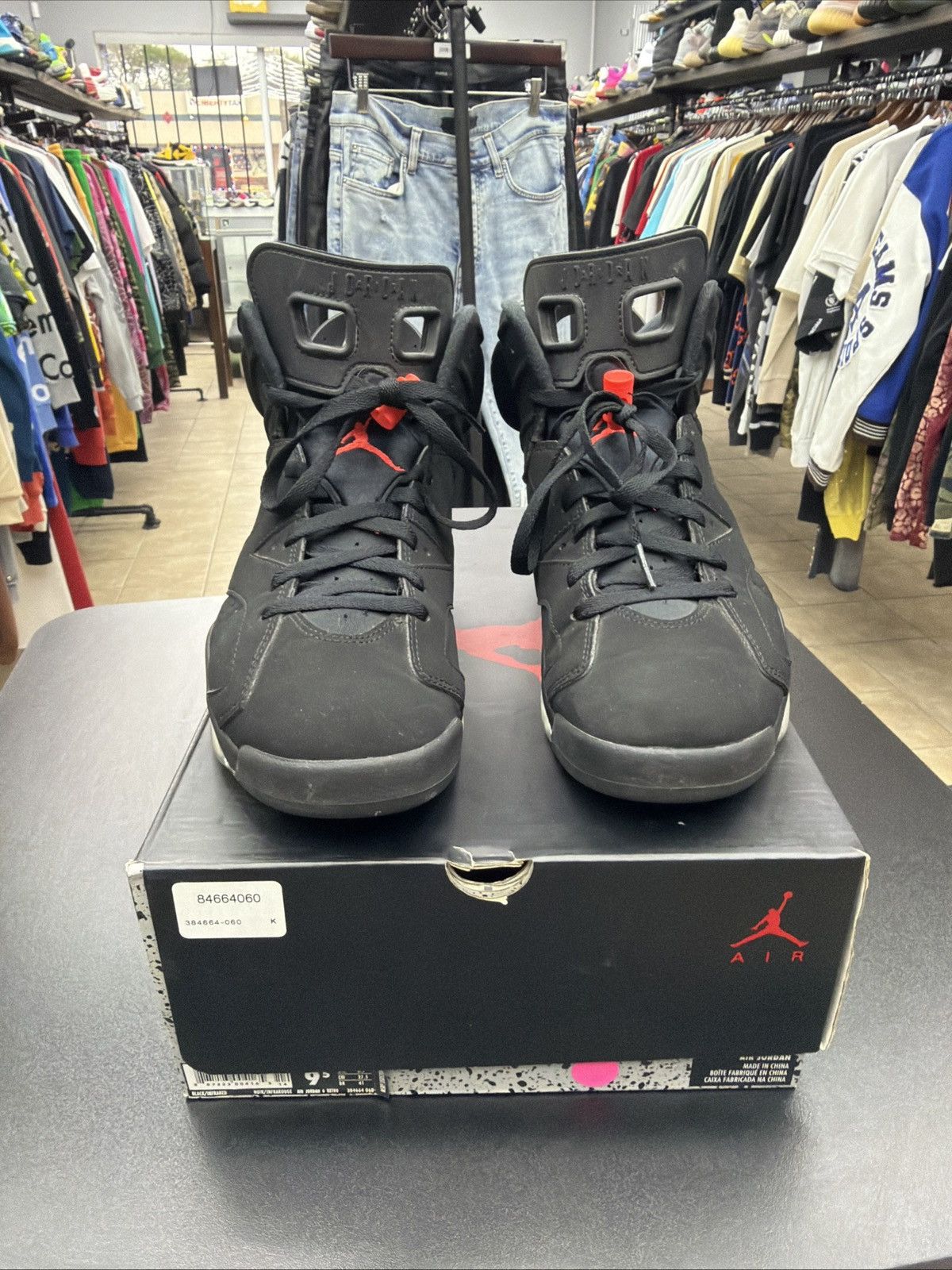 Jordan Brand Air Jordan 6 Retro Black Infrared 2019 Men's Size 9.5 OG All Size US 9.5 / EU 42-43 - 7 Thumbnail